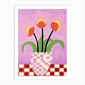 Tulips Flower Vase 2 Art Print