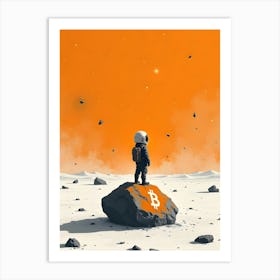 Bitcoin On The Moon 14 Art Print