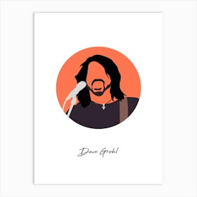 Dave Grohl Guitarist Minimalist Art Print