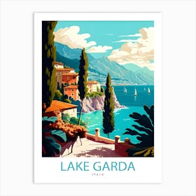 Lake Garda ItalyTravel Poster Art Print