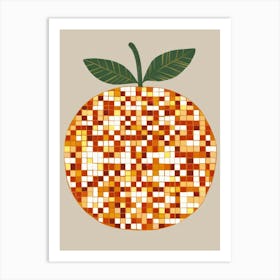 Orange Mosaic 58 Art Print