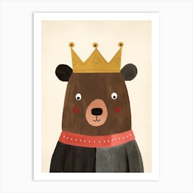 Little Brown Bear 4 Wearing A Crown Art Print