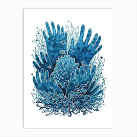 Hands Of The Sea Art Print