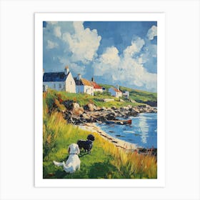 Irish Fishing Village With Dogs 2 Art Print