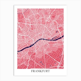Frankfurt Pink Purple Art Print