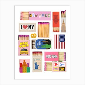 New York Matchboxes Art Print