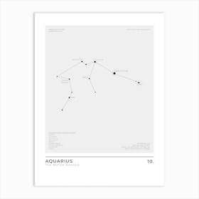 Aquarius Sign Constellation Zodiac Art Print