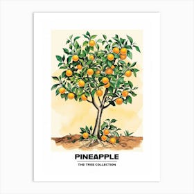 Pineapple Tree Storybook Illustration 2 Poster Art Print