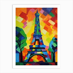 Eiffel Tower Paris France Henri Matisse Style 9 Art Print