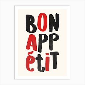 Bon Appétit Typography Art Print