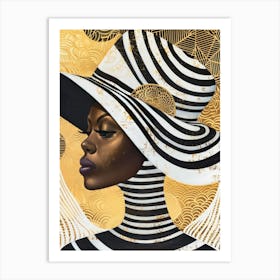 Black Woman In A Hat Art Print