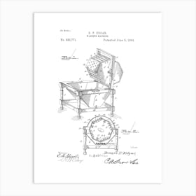 Laundry Washing Machine Patent Art Print