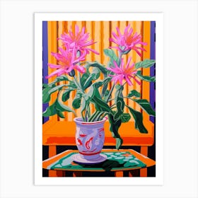 Mexican Style Cactus Illustration Easter Cactus 1 Art Print