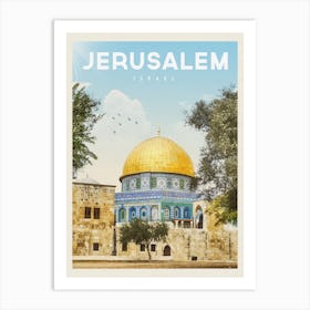 Jerusalem Israel Travel Poster Art Print