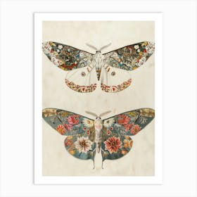 Moths And Butterflies William Morris Style 3 Art Print