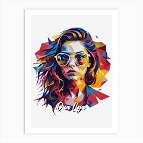 Dua Lipa 02 Portrait Music Icon Style WPAP Pop Art Art Print