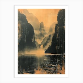 Antique Chinese Landscape Painting 2 Art Print