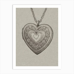 Heart Locket Art Print