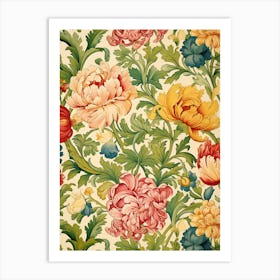 Floral Wallpaper 99 Art Print