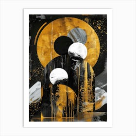 Black And Gold 103 Art Print