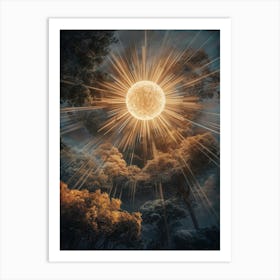 Sun Shining Through The Trees Art Print