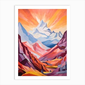 Mountains Abstract Minimalist 10 Art Print