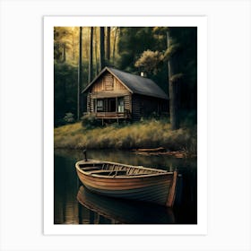 Cabin In The Woods Art Print