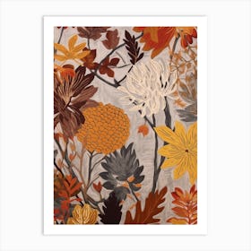 Fall Botanicals Queen Annes Lace 3 Art Print