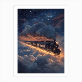 Train In The Clouds Art Print