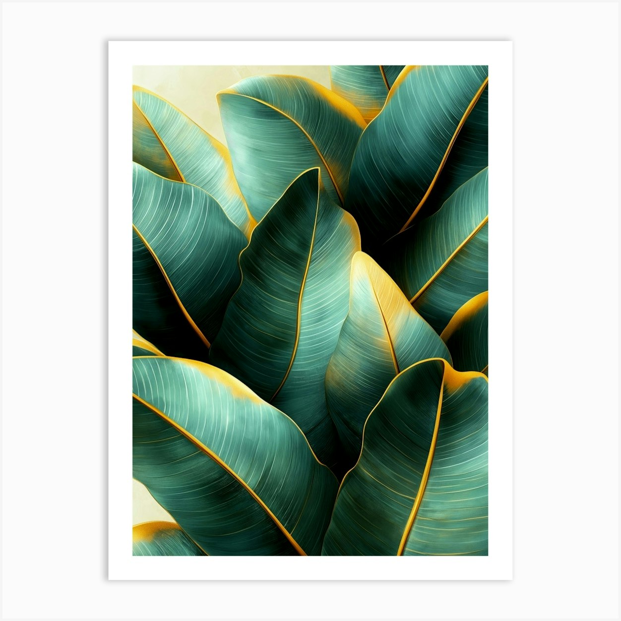 Banana Leaf Painting Art Print by JBJart Justyna Jaszke