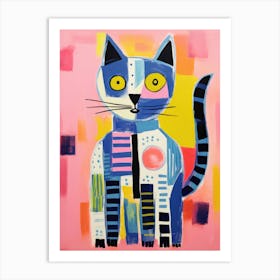 Blue Cat 2 Art Print