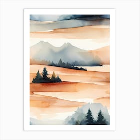 Watercolor Landscape Painting 76 Art Print