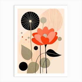 Abstract Flower Painting Art Print