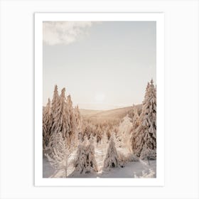 Warm Winter Scenery Art Print