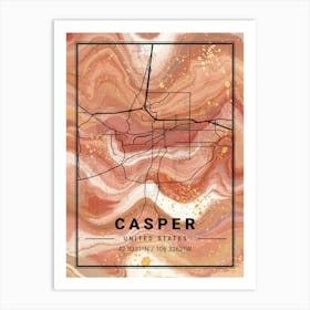 Casper Map Art Print