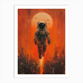 Spaceman In Space 1 Art Print