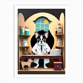 Boston Terrier-Reimagined 126 Art Print