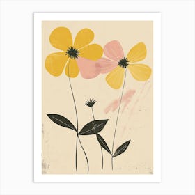 Helsinki Flower Market Boho Minimalist Style Art Print