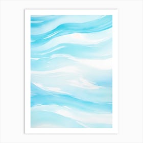 Blue Ocean Wave Watercolor Vertical Composition 79 Art Print
