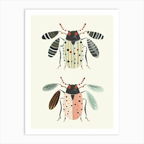 Colourful Insect Illustration Pill Bug 8 Art Print
