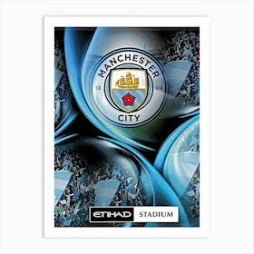 logo manchester city 1 Art Print