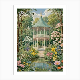 Secret Serene Garden Sanctuary Art Print