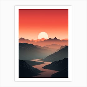 Sunset Landscape Art Print