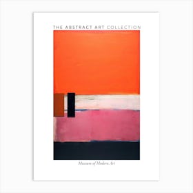 Orange And Red Abstract Painting 4 Exhibition Poster Art Print