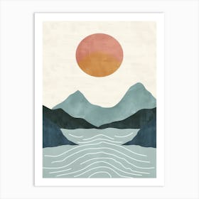 Sunset In The Mountains 21 Art Print