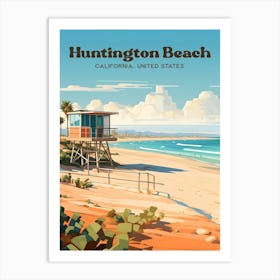 Huntington Beach California United States Summer Travel Art Art Print