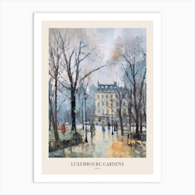Winter City Park Poster Luxembourg Gardens Paris 3 Art Print