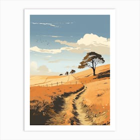 The South Downs Way England 2 Hiking Trail Landscape Art Print