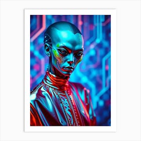 Alien Glossy Portrait-3 Art Print