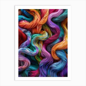 Colorful Threads 1 Art Print